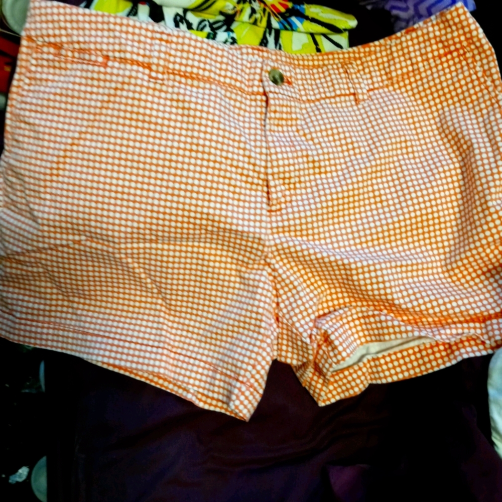 Orange khaki shorts